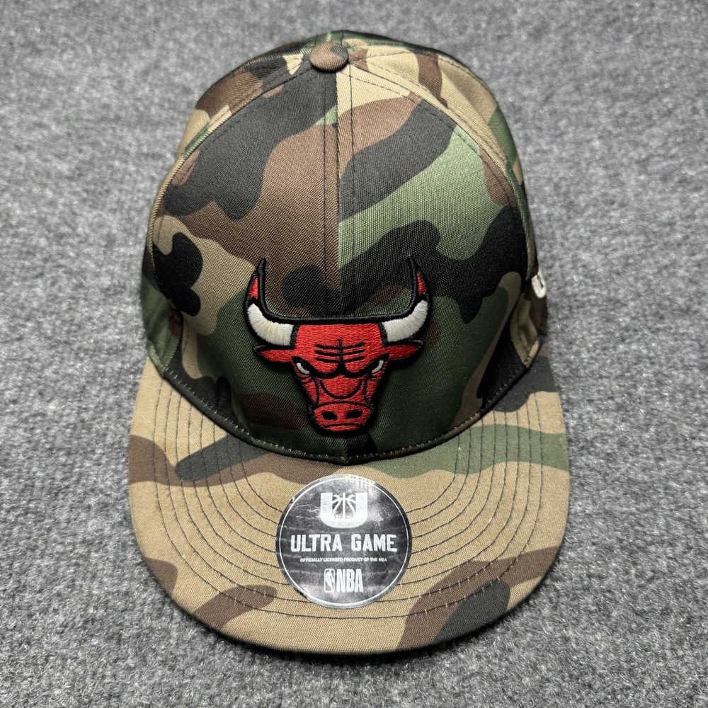 Chicago Bulls Ultra Game Hat Mens OSFA Camo Snapback NBA Basketball Streetwear